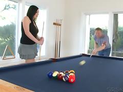 Lexy Mae nailed Shane Reno in a billiard table after a game
