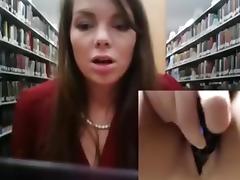 Masturbating in a library for Joey