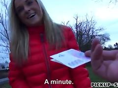 Czech girl Shanie Ryan picked up and drilled for money