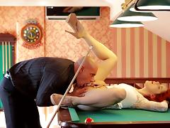 amarna miller gets the fuck of her life on a billiard table