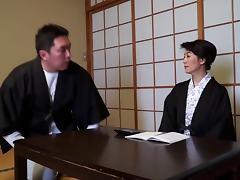 Submissive Japanese girl gets fucked right in a restaurant