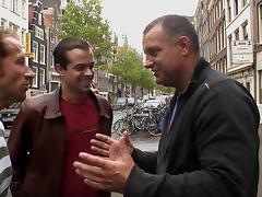 In Amsterdam's red light district he gets to fuck a hooker