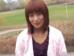 Crazy Japanese girl squats and pisses while out in public