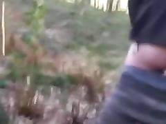 Dogging slut has a groupsex party in the forest with strangers