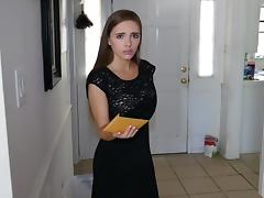 Young realtor with nice natural tits and perfect body