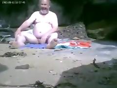 two daddies have bare beach pleasure
