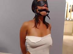 Cuffed  blindfolded  gagged
