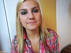 Amateur blonde on a casting couch fucked hardcore