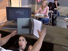 Tia Cyrus enjoys black teacher down her needy pussy