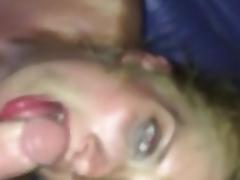 Dirty slag gets fucked and facial