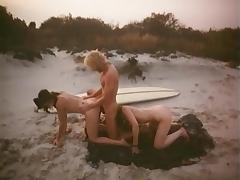 outdoor beach sex two girl threesome from 1979