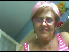 Hungarian Granny in a webcam
