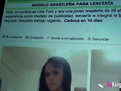 Brazilian model sucks Jordi's cock