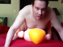 Fucking a blowup doll
