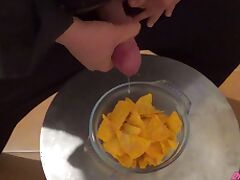 German Amateur Couple Share Slave with Lesbian Cunt Licking and Cum on food Sharing