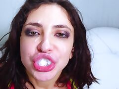 Pornstar Jana Wilde in fishnet fucked rough in her pretty mouth