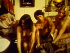 Two Girls Warm up Before Foursome Orgy 1970