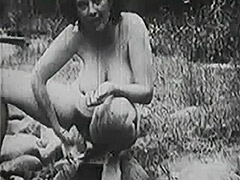 Old fashioned Group Sex Outdoors 1950