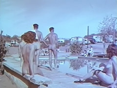 Outdoor Nudists Enjoying Naked Lifestyle 1950