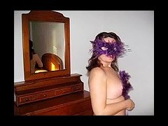 Hot Spanish Milf BJ Video Chubby Spanish mature woman in cute bra with multicolor heart shaped patte