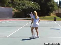 Hot Threesome With Sexy Blonde Tennis Players
