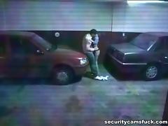 Horny Couple Fucking In The PArking Lot In Voyeur