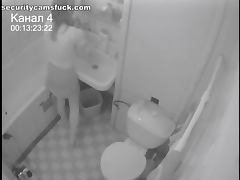 girl moans wildly while fucking herself in the bathroom