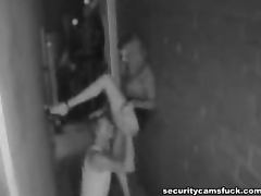 Back Alley Fucking Filmed By A Security Camera