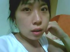 Korean Amateur honey gets balled and cummed on her cute face