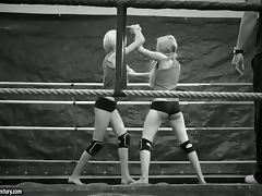 Nude Catfight In Black and White