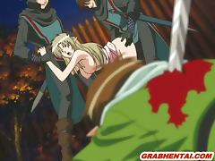 Caught anime elf with perfect juggs gets brutally fucked