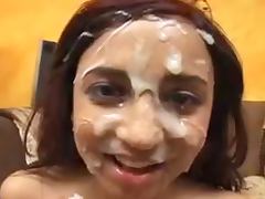 Veronica Vega Facial Gangbang