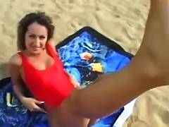 MILF gives a hot sexy foot job in public to a big dick