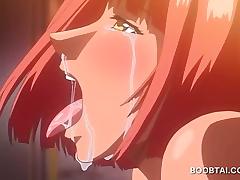 Naked hentai babe fucked by giant dick from behind