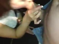 British slut sucks in nightclub