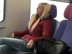 German girl has quick sex in the train