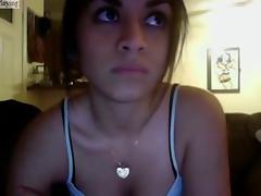Hot Latina teen teases on a webcam