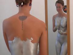Silver Body Paint Sex and Solo-trailer