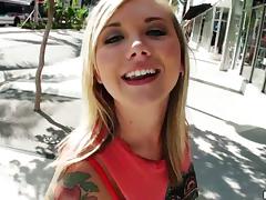 Cute Tattooed Blonde Addison Old Gets Changeless Load of shit Give Her Twat