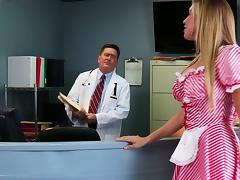 Dirty Maid In Uniform Fucking Like Crazy In Office