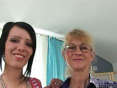Wild old vs young lesbian sex with Beata and Medlin