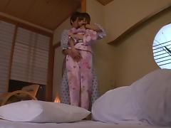 Asian teen Aino Kishi fucked hard in her silk kimono