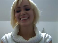 Golden-Haired Angel Picked up and Drilled at HomeParty
