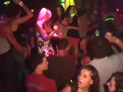 Wild girls dance and show off their asses in a night club