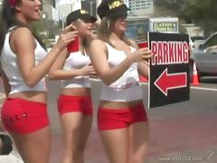 Marvelous Babes Act Naughty In The Middle Of The Street