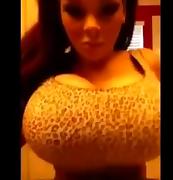Beautiful Girl In Tight Shirt and big boobs