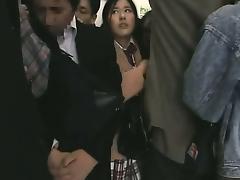 Schoolgirl groped by Stranger in a crowded Train 09