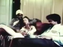 Interracial Vintage XXX Movie Scene White Whore Fucking with Blacks