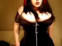 Gothic beauty with gigantic tits